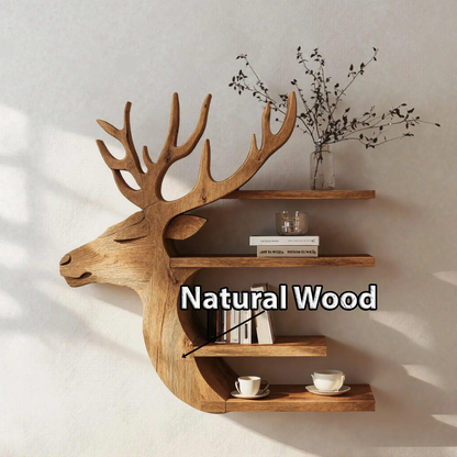 Handcrafted Deer Wall Shelf