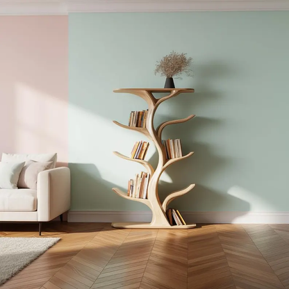 Home Office Tree-Shaped Wall Bookshelf