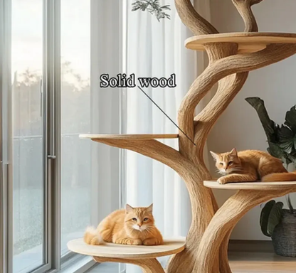 wooden cat tree modern Large climbing Tree