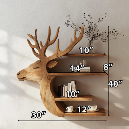 Handcrafted Deer Wall Shelf