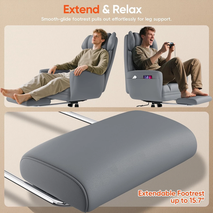 Office Criss Cross Chair with Footrest, Big and Tall Executive Chair w/ armrest